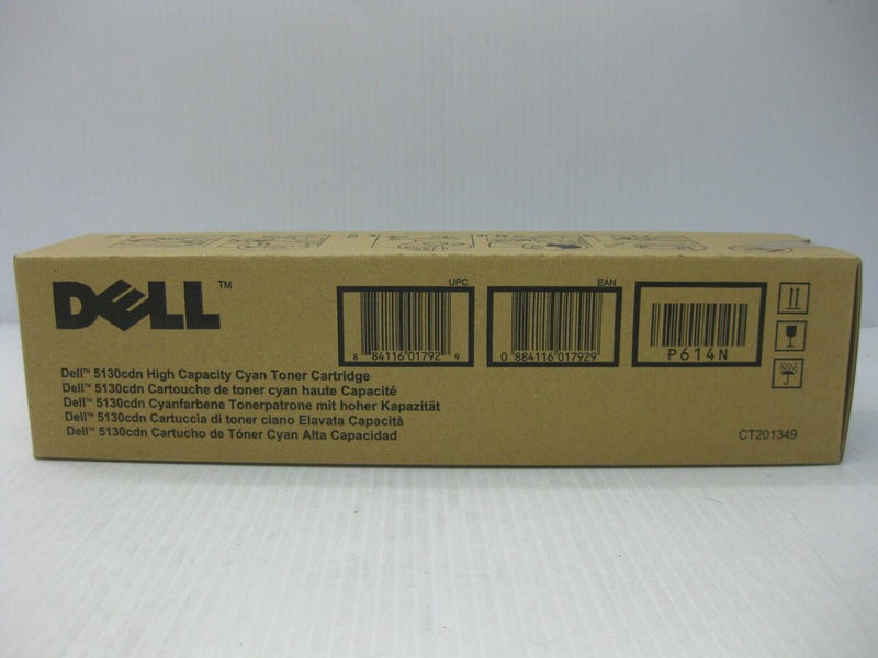 Dell P614N 12,000 page yield Toner Cartridge for Dell 5130CDN color laser printer; Cyan