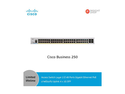 Cisco 250 CBS250-48P-4X 48 Port SFP+ L2 Managed Ethernet Switch CBS25048P4XNA