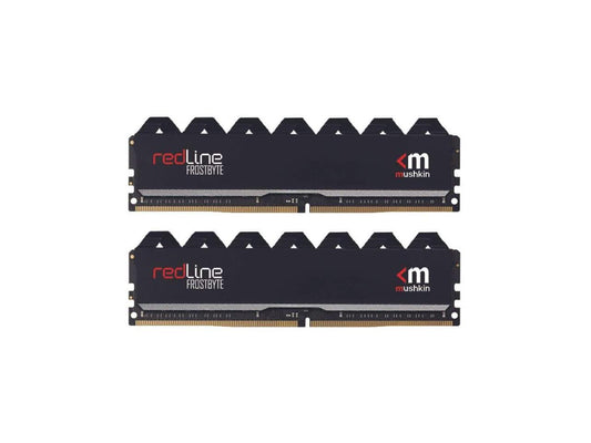 Mushkin 32GB(2x16GB) Redline DDR4 (PC4-33000) 4133MHz CL-19 – 288-pin 1.4V Desktop RAM – Non-ECC – Dual-Channel – FrostByte Black Heatsink Desktop Memory Model MRC4U413KOOP16GX2