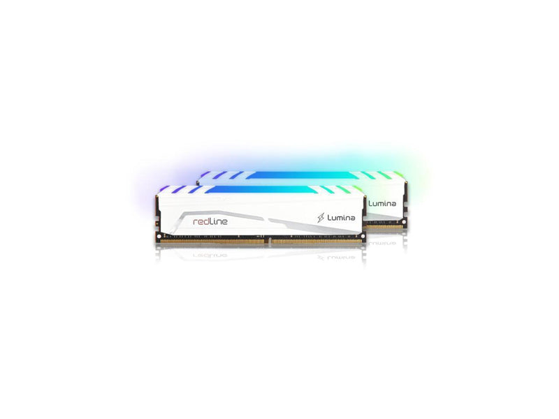 Mushkin - 16GB 2X8GB DDR4-3600 UDIMM PC4-28800 - 3600MHz - 16-19-19-39 Redline Lumina White Model MLB4C360GKKP8GX2