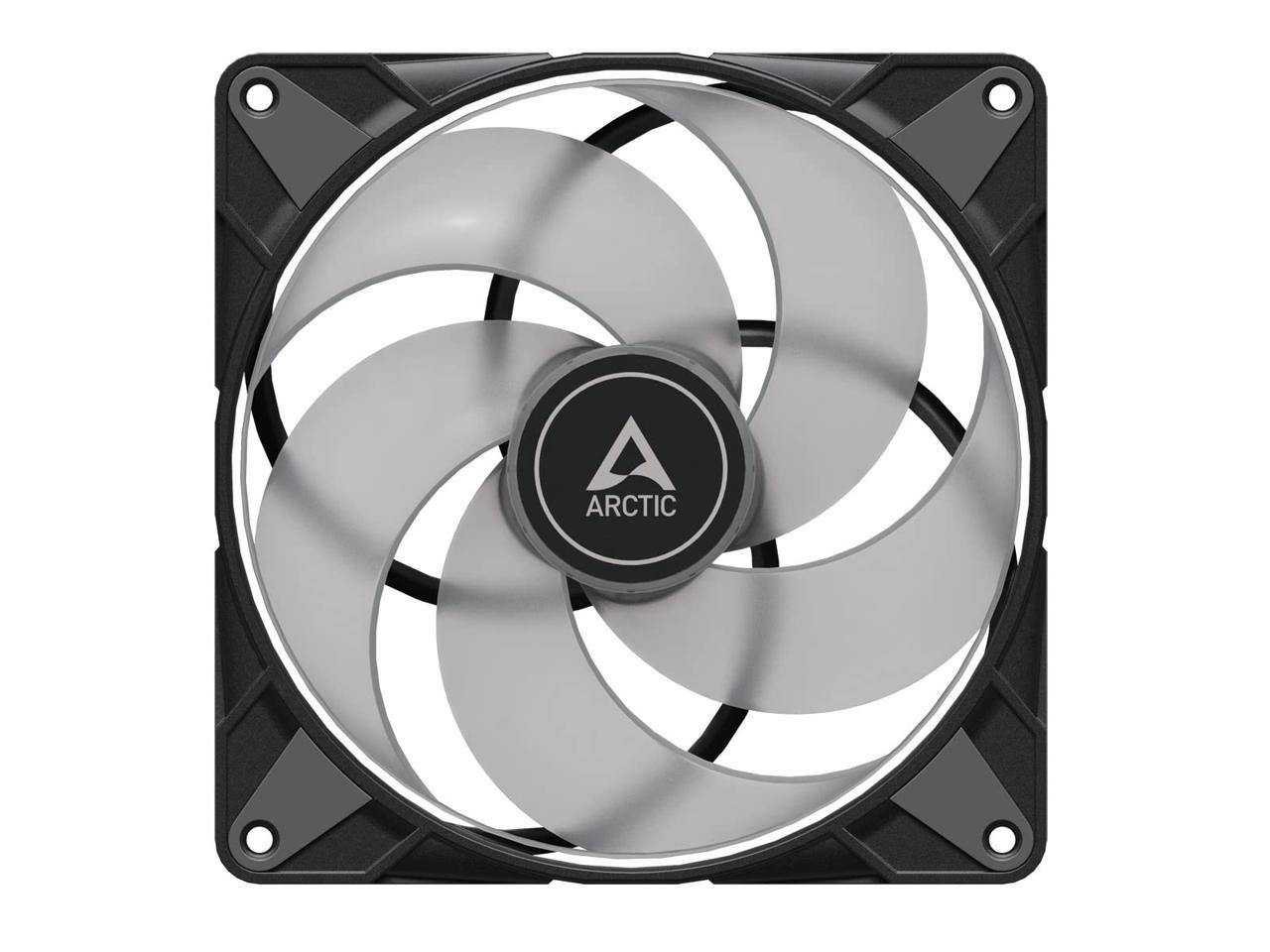 ARCTIC P14 PWM PST A-RGB 0dB - Case Fan, 140 mm PWM, Optimised for Static Pressure, Semi-Passive: 0-1900 RPM, 5V 3 Pin A-RGB LED, Single Fan - Black Model ACFAN00239A