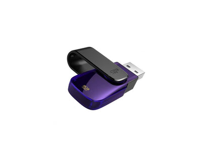 Silicon Power 8GB Blaze B31 Swivel Cap USB 3.0 Flash Drive Color Black/Purple Edition Model SP008GBUF3B31V1U