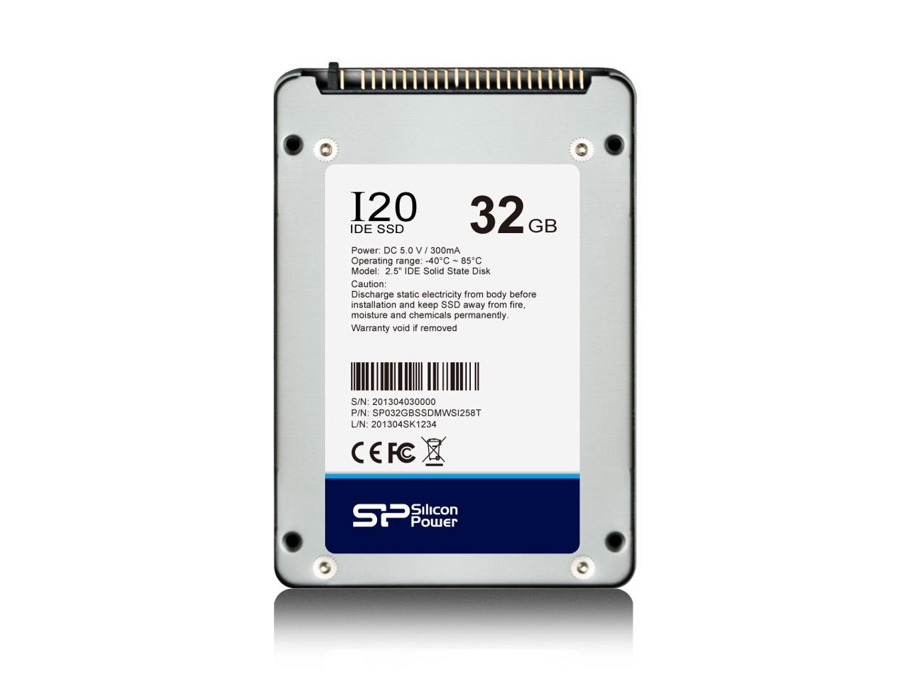 Silicon Power 32GB SSD-I20 2.5-inch IDE/PATA 9mm, Toshiba 19nm MLC Flash SSD Solid State Disk Model SP032GBSSDMMNI254T