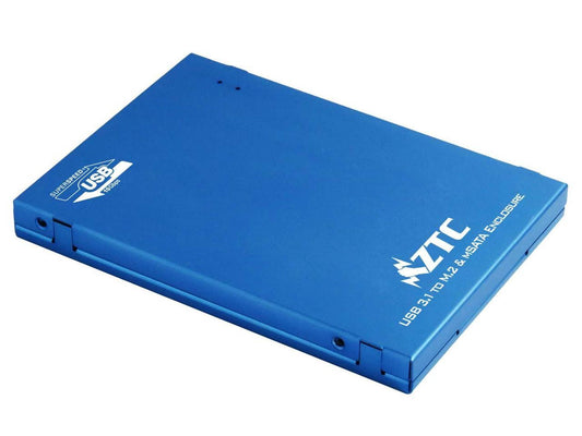 ZTC 2-in-1 USB 3.1 Sky Enclosure M.2 (NGFF) & mSATA SSD to USB 3.1 Board Adapter. USAP High Performance with Real 10G Speed. Model ZTC-EN009