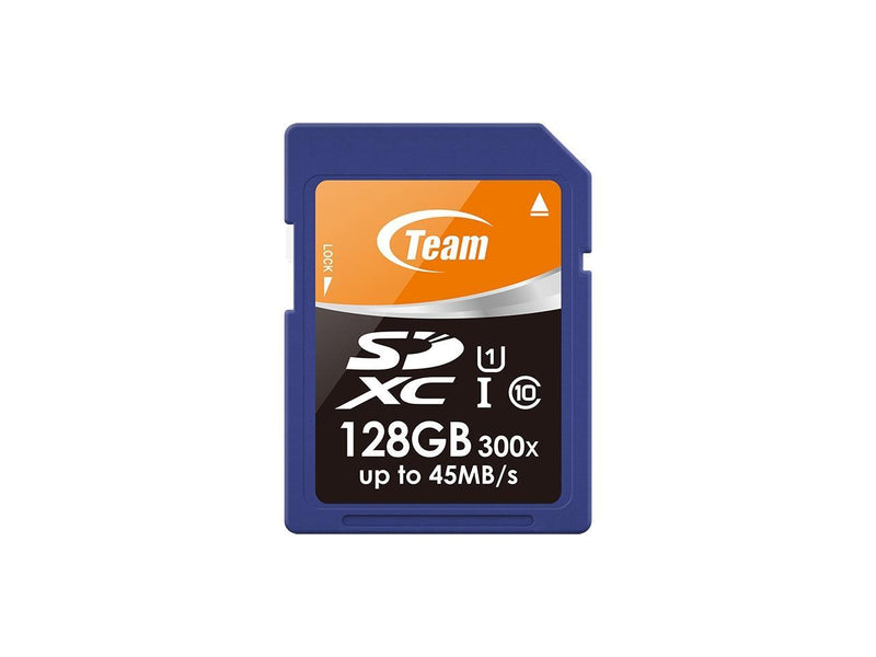 Team 128GB UHS-I SDXC CL10 Memory Card Model TSDXC128GUHS01