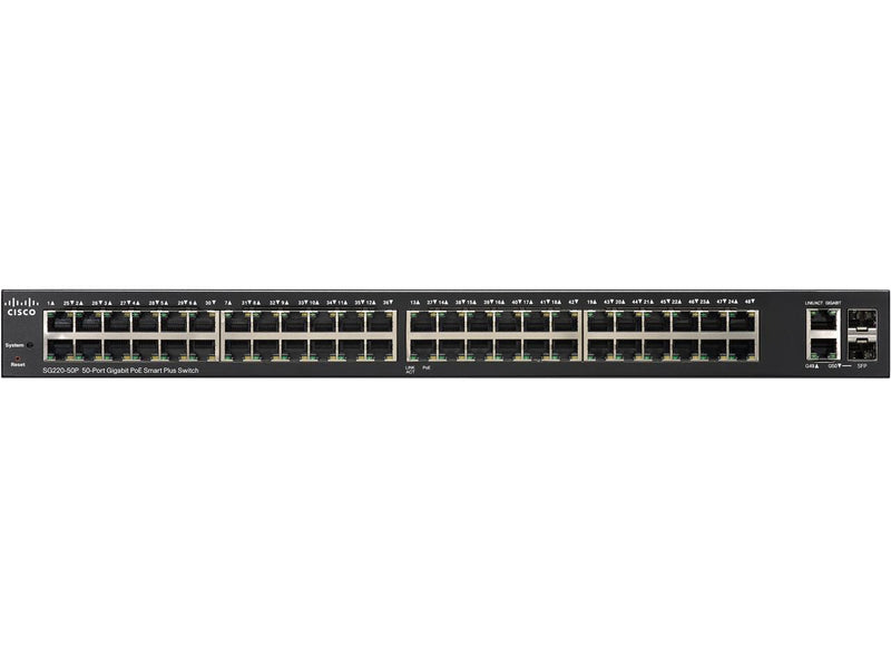 Cisco 50 Port SG220-50P Ethernet Switch Model SG220-50P-K9-NA