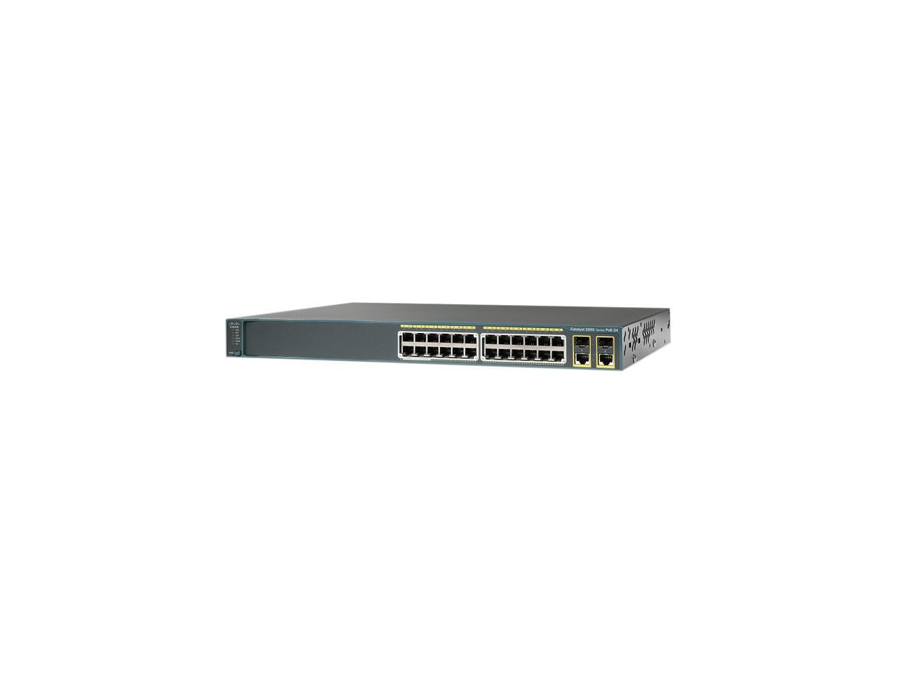 Cisco 24 Ports Catalyst 2 Layer Supported Managed Ethernet Switch Model WS-C2960+24TC-L
