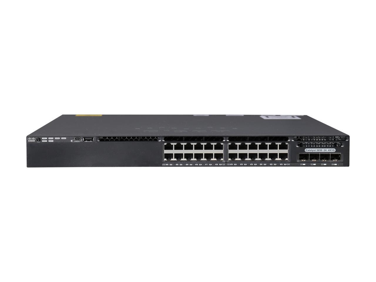 Cisco 24 port 2 Layer Supported Catalyst Managed Ethernet Switch Model WS-C3650-24TS-L