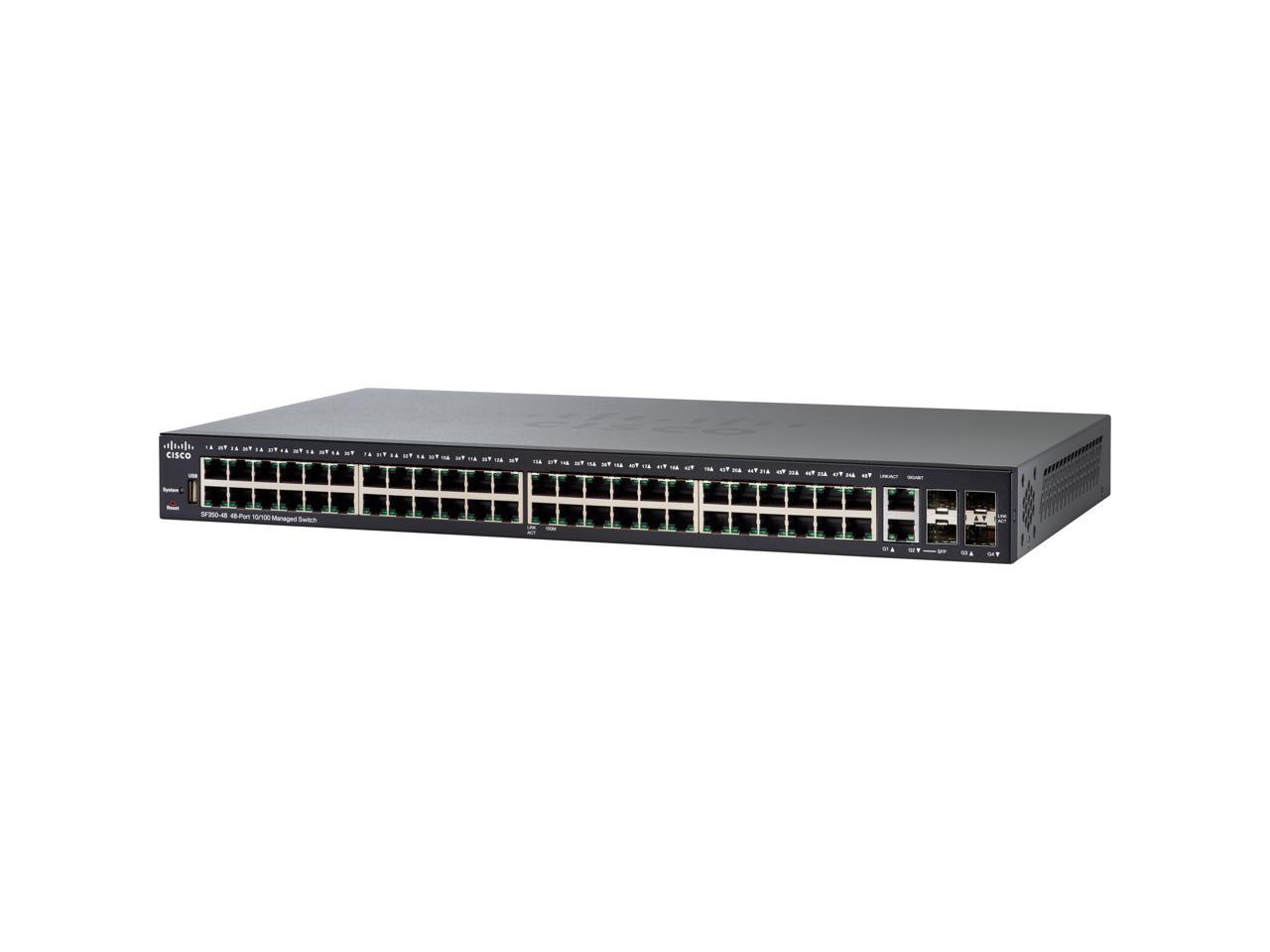 Cisco 48 port 10/100 3 Layer Supported Managed Switch Model SF350-48-K9-NA