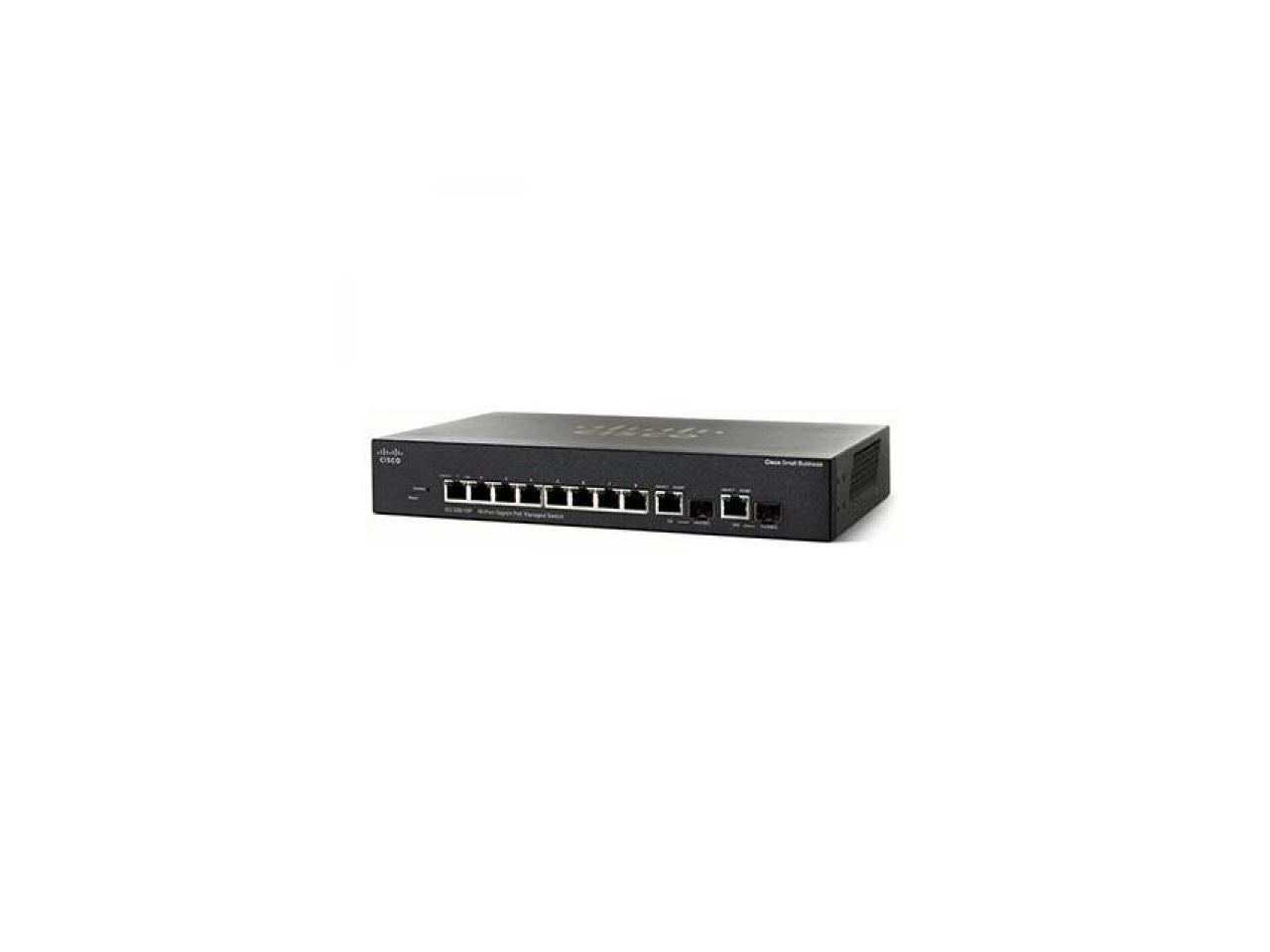 Cisco 10 Ports Gigabit PoE 2 Layer Supported Manageable Smart Switch Model SG250-10P-K9-NA