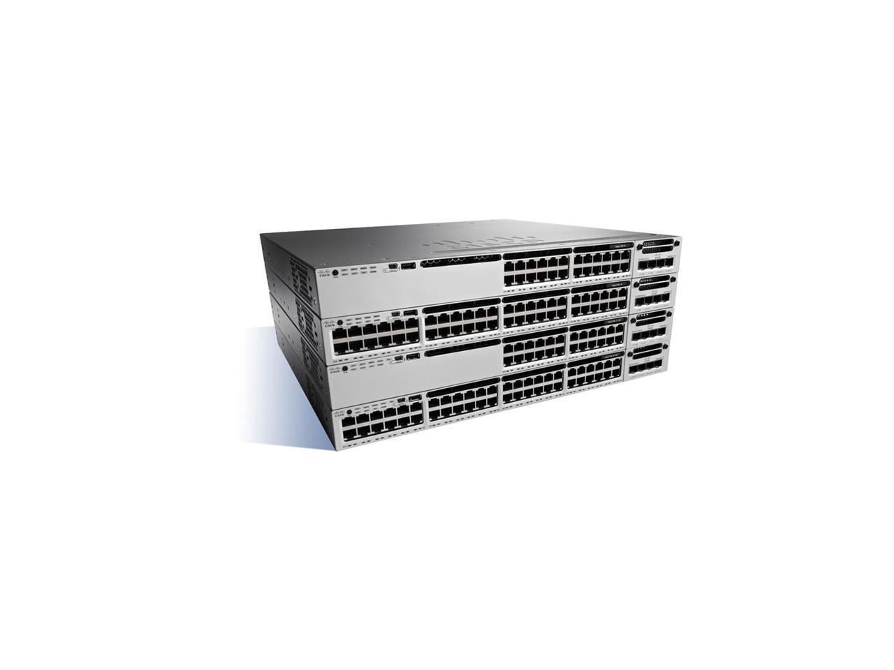 Cisco Catalyst 48 Ports 2 Layer Supported Manageable Ethernet Switch Model WS-C3850-48F-S