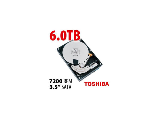 Toshiba 6.0TB MG04ACA Series 3.5-inch SATA 6.0Gb/s 7200RPM Enterprise Class Hard Drive Model TOSMG04ACA600E