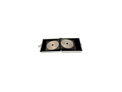 Sunnymay Enterprises 20 Disc CD/DVD/Blu-ray Case: Simulated Redwood Surface w/ Silver Trim Model SMYADQ7020RW3