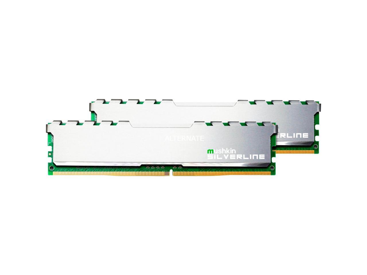 Mushkin Silverline 8GB (2X4GB) DDR4 PC4-17000 2133MHz 288-pin Desktop Memory Model MSL4U213FF4GX2