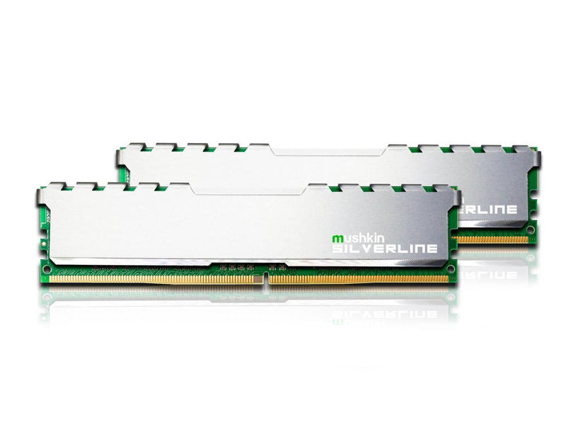 Mushkin Enhanced Silverline 16GB (2 x 8GB) DDR4 2400 (PC4 19200) Desktop Memory Model MSL4U240HF8GX2