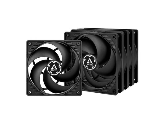 ARCTIC P12 PWM PST (5 Pack) - 120 mm Case Fan, PWM Sharing Technology (PST), Pressure-optimised, Value Pack, Very quiet motor, Computer, 200-1800 RPM - Black