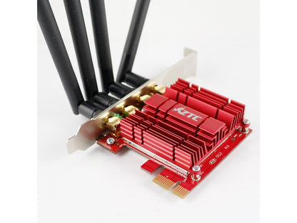 ZTC Wireless Adapter Dual Band AC1900 Desktop Network Card PCIe Long Range WiFi Great for Gaming and Streaming Model ZTC-WPCIE4-RD