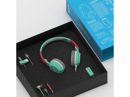 Tribe Vespa Aquamarina Gift Set Headphones, Earphones, Cable & Car Charger
