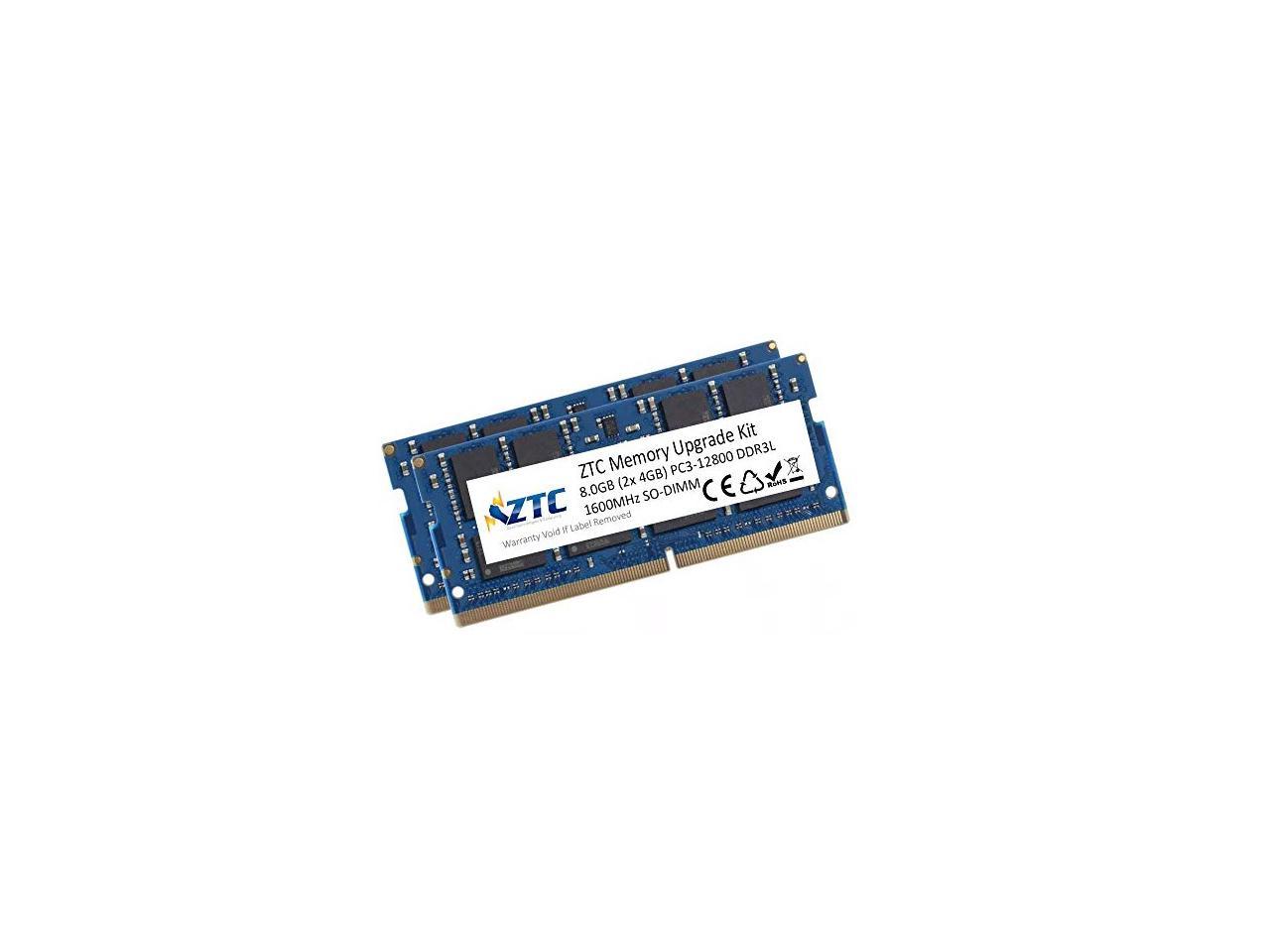 8.0GB (2X 4GB) PC3-12800 DDR3L 1600MHz SO-DIMM 204 Pin CL11 Memory Upgrade Kit Model ZTC1600DDR3S08S