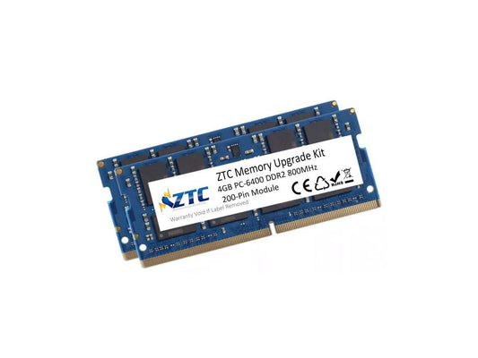 ZTC 4.0GB PC-6400 DDR2 800MHz SO-DIMM 200 Pin Memory Module for Apple iMac
