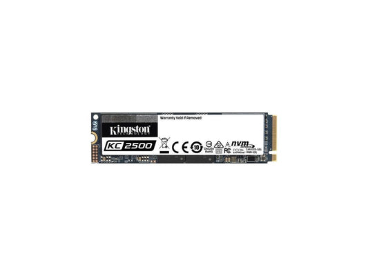 Kingston KC2500 M.2 2280 1TB NVMe PCIe Gen 3.0 x4 96-layer 3D TLC Internal Solid State Drive (SSD) SKC2500M8/1000G