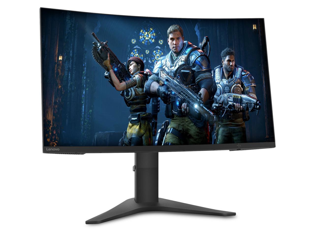 Lenovo G27c-10 27" Full HD Curved Screen WLED Gaming LCD Monitor - 16:9 - Raven Black - Vertical Alignment (VA) - 1920 x 1080 - 16.7 Million Colors - FreeSync - 350 Nit Typical - 4 ms Extreme Mod