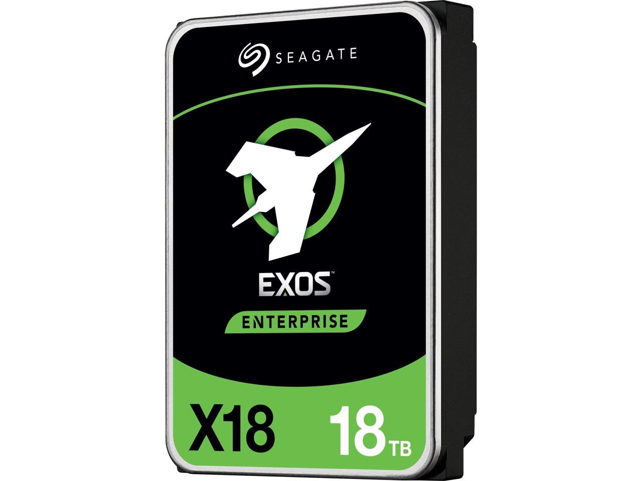 Seagate 18TB Exos X18 7200 RPM SAS 12Gb/s 256MB Cache 3.5-Inch Enterprise Hard Drive HDD (ST18000NM004J)