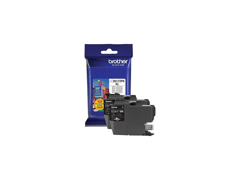Brother LC30172PK High Yield Ink Cartridge - Dual Pack - Black