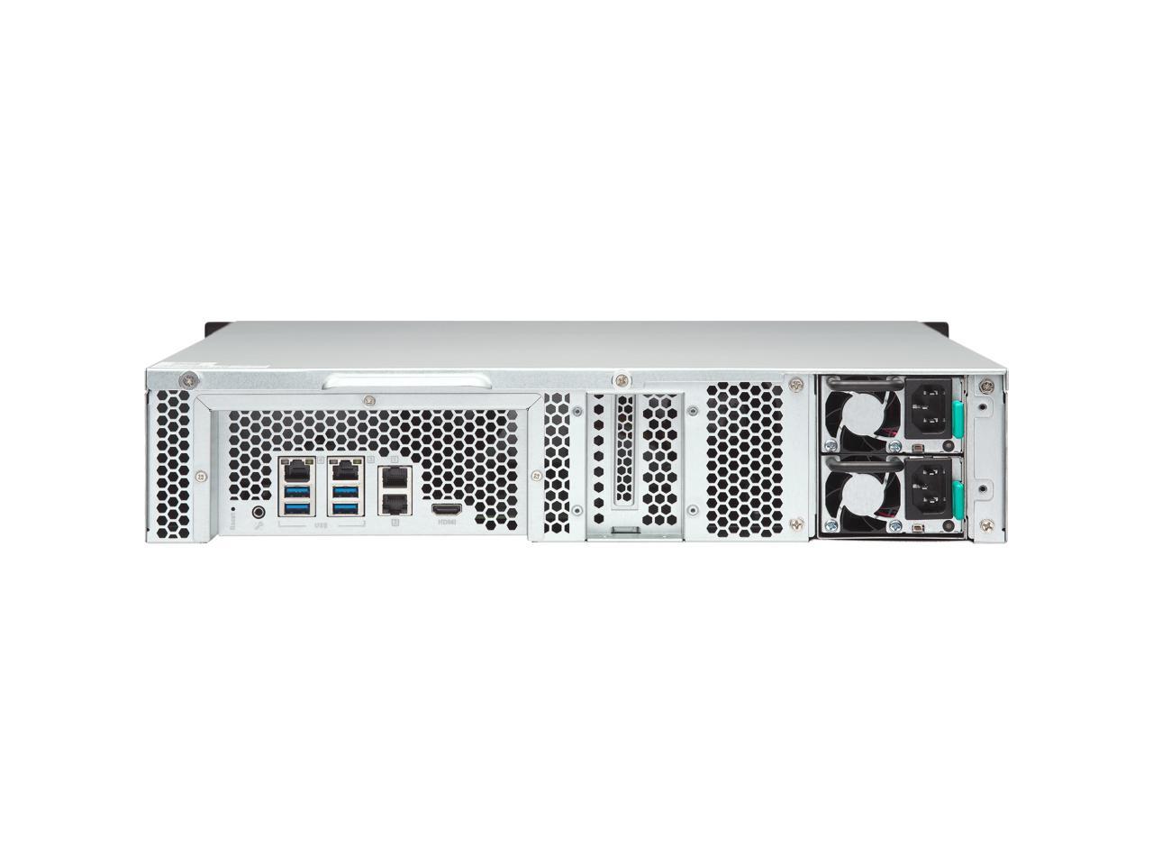 QNAP TS-853BU-RP-4G-US 2U 8-Bay NAS/iSCSI IP-SAN,10GbE-Ready, PCIe Expansion Slot, Redundant PSU