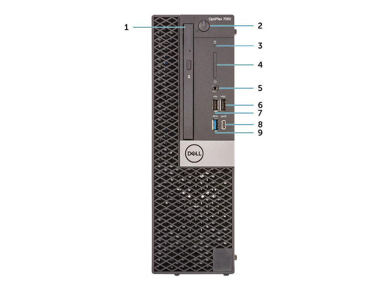 Dell OptiPlex 7000 7060 Desktop Computer - Intel Core i5 (8th Gen) i5-8500 3 GHz - 8 GB DDR4 SDRAM - 128 GB SSD - Windows 10 Pro 64-bit (English/French/Spanish) - Small Form Factor