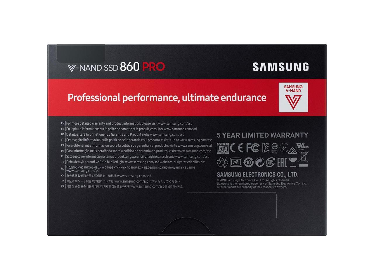 Samsung - MZ-76P256E - Samsung 860 PRO MZ-76P256E 256 GB Solid State Drive - 2.5 Internal - SATA (SATA/600) -
