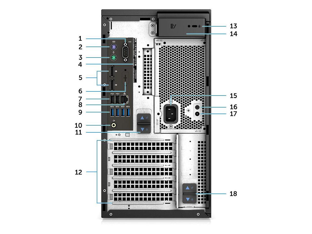 DELL Precision SBR23 3630 Desktop Computer i5-8500 8GB 1TB HDD Windows 10 Pro