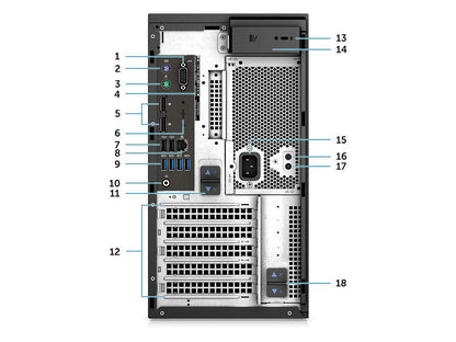 DELL Precision SBR23 3630 Desktop Computer i5-8500 8GB 1TB HDD Windows 10 Pro