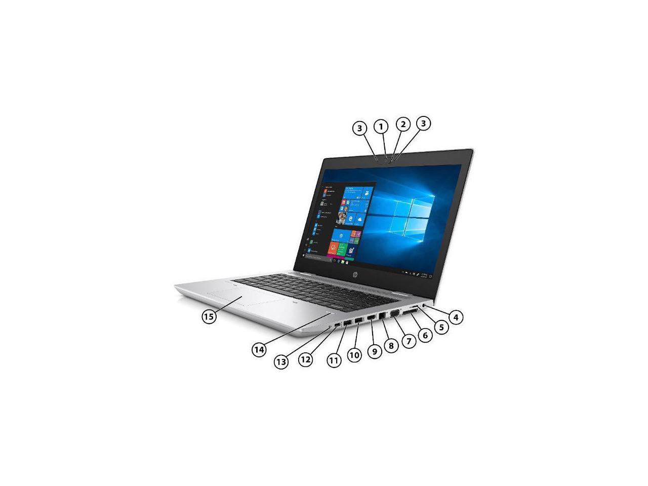 HP Laptop ProBook 640 G4 (5KE82UT#ABA) Intel Core i7 7th Gen 7600U (2.80 GHz) 8 GB Memory 256 GB SSD Intel HD Graphics 620 14.0" Windows 10 Pro 64-bit