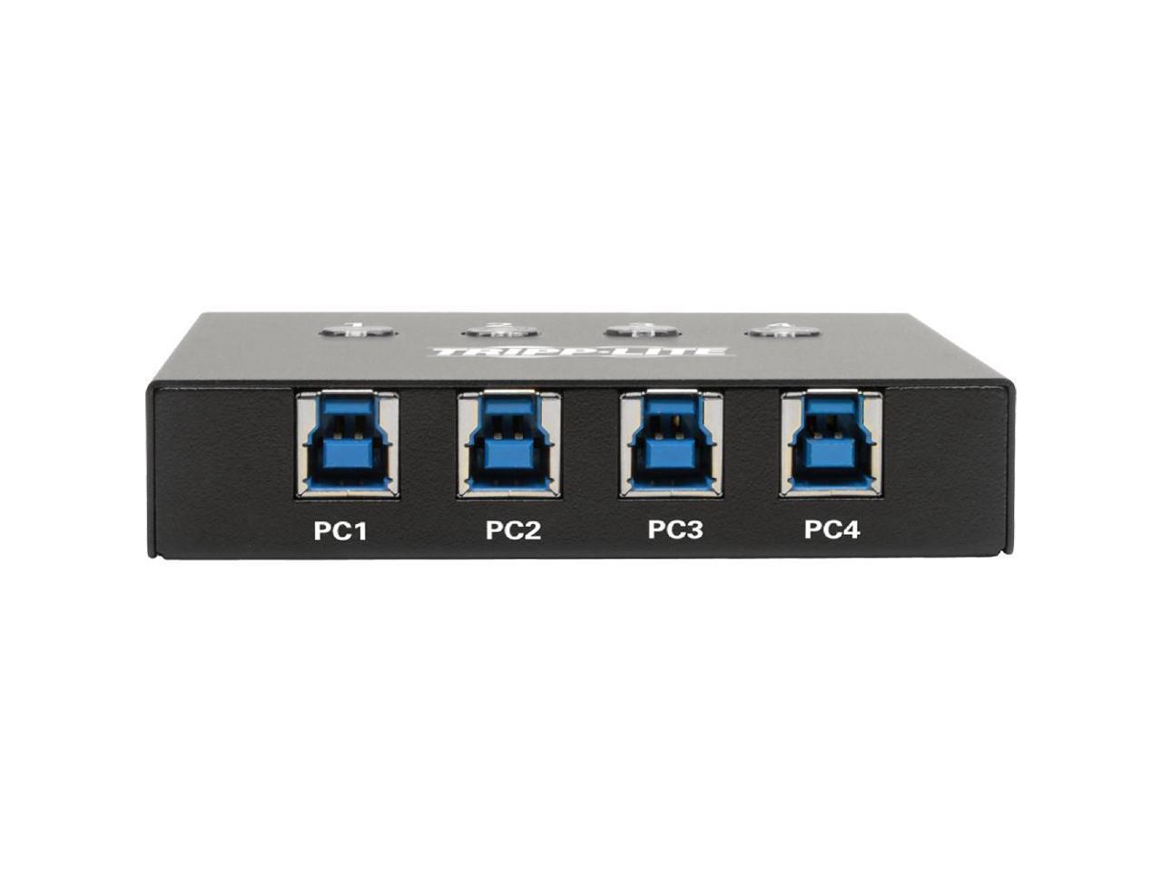 4-Port USB 3.0 Printer/Peripheral Sharing Switch