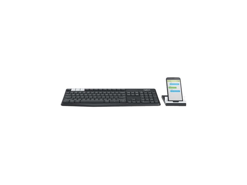 Logitech K375s Multi-Device Wireless Keyboard and Stand Combo 920-008165 Black Bluetooth Wireless K375s Multi-Device Wireless Keyboard and Stand Combo