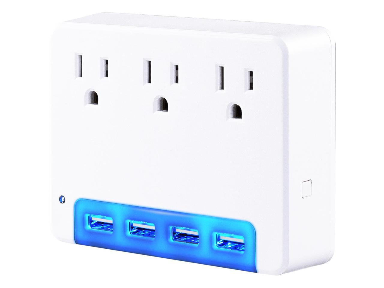 CyberPower Professional P3WUN 3-Outlet Surge Suppressor/Protector - 3 x NEMA 5-15R, 4 x USB - 120 V Input