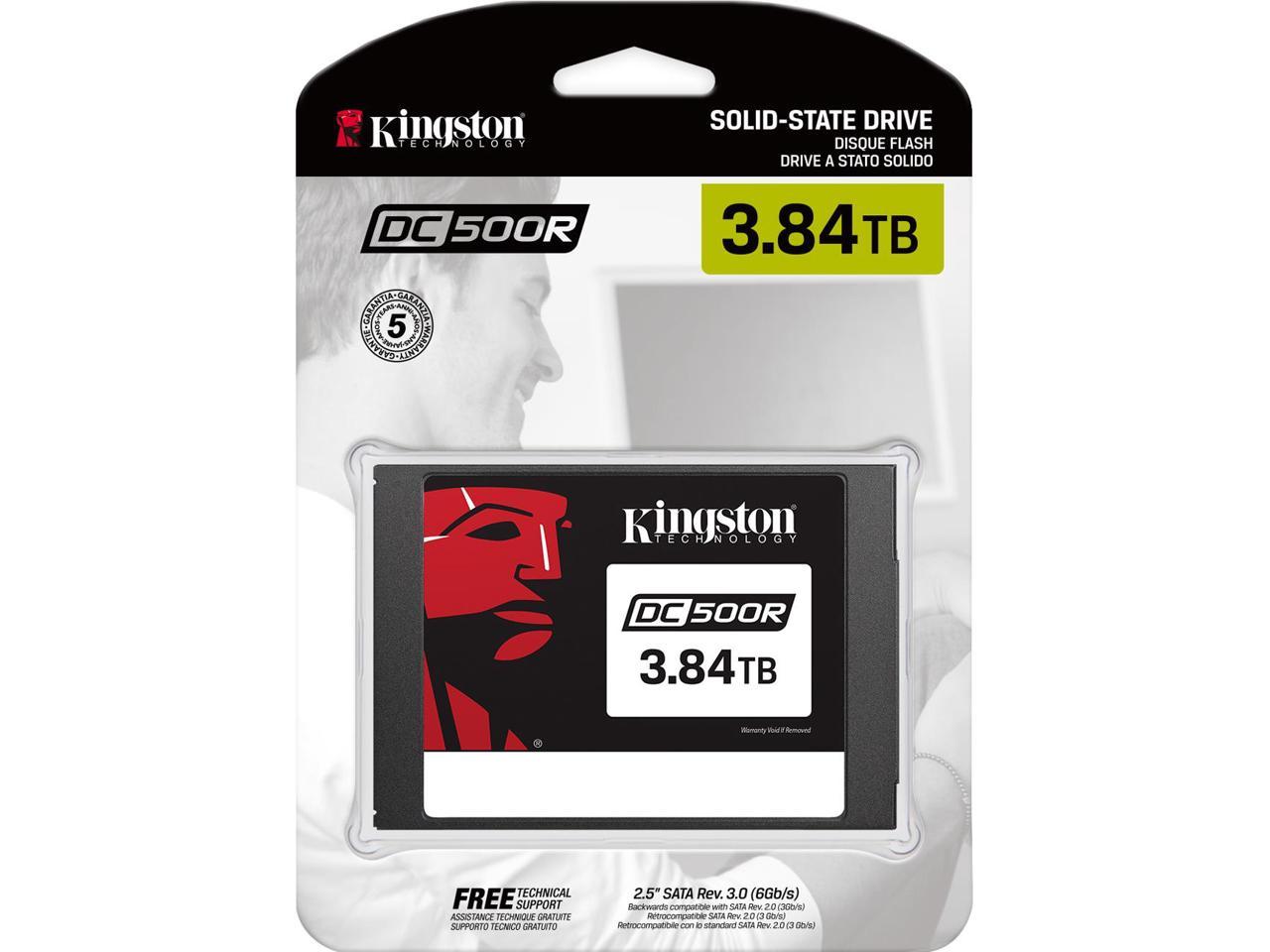 Kingston - SEDC500R/3840G - Kingston Enterprise SSD DC500R (Read-Centric) 3.8TB - 0.5 DWPD - 3504 TB TBW - 555 MB/s