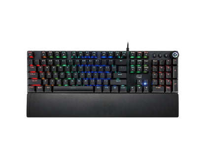 Adesso Rgb Programmable Mechanical Gaming Keyboard With Detachable Magnetic Palmrest