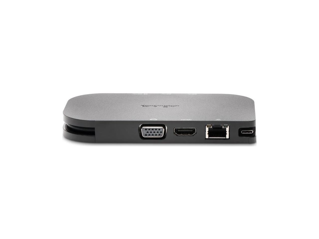 Kensington SD1610P Docking Station - for Monitor/Projector/Notebook/Tablet - 60 W - USB Type C - 3