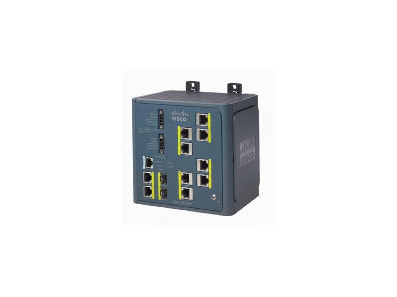 Cisco IE-3000-8TC-E Cisco Industrial Ethernet 3000 Series - Switch - L3 - managed - 8 x 10/100 + 2 x combo Gigabit SFP - DIN rail mountable