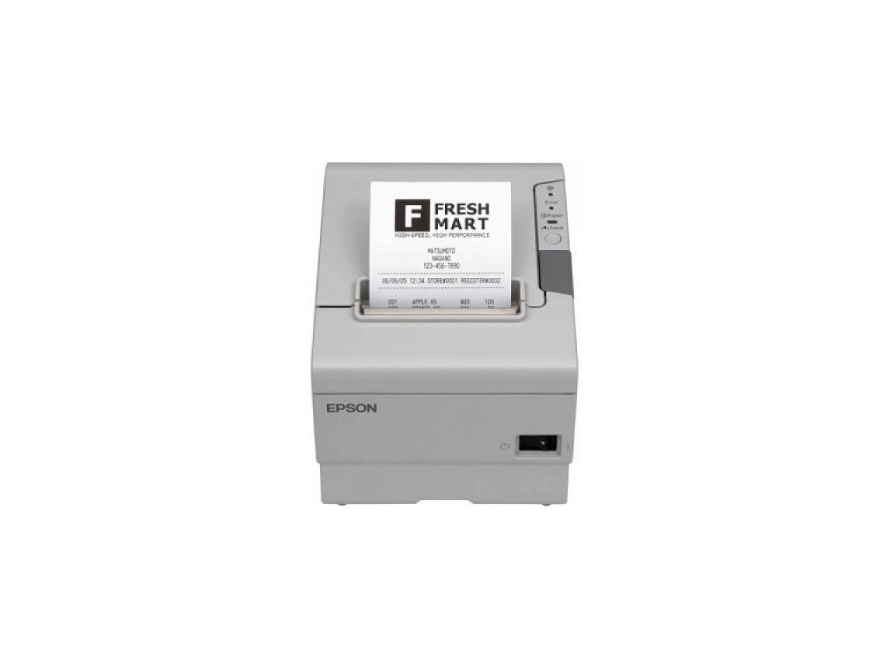 EPSON C31CA85014 TM-T88V THERMAL RECEIPT PRINTER - ENERGY STAR RATED COOL WHITE USB and SERIAL INTERFACES PS-180 POWER SUPPLY REQUIRES A CABLE