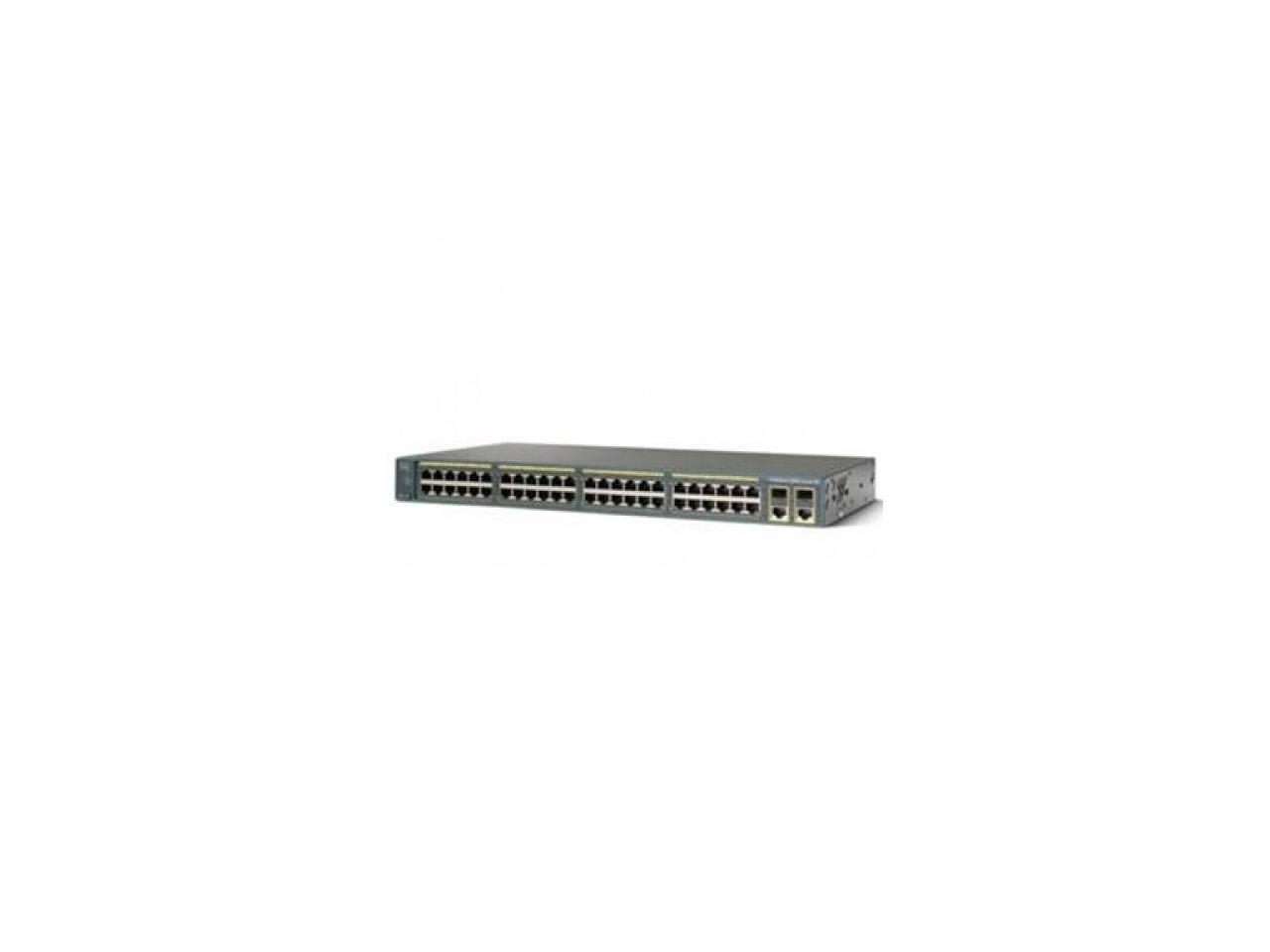 Cisco WS-C2960+48PST-S CATALYST 2960 PLUS 48PORT 10/100 POE+2X1000BT+2 SFP LAN LITE