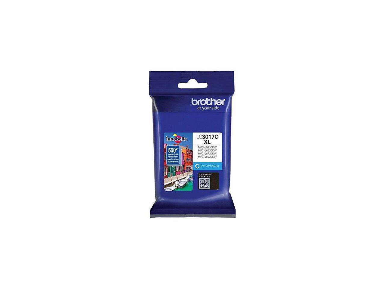 BROTHER INTERNATIONAL CORPORAT LC3017C HIGH YIELD XL CYAN INK CARTRIDGE