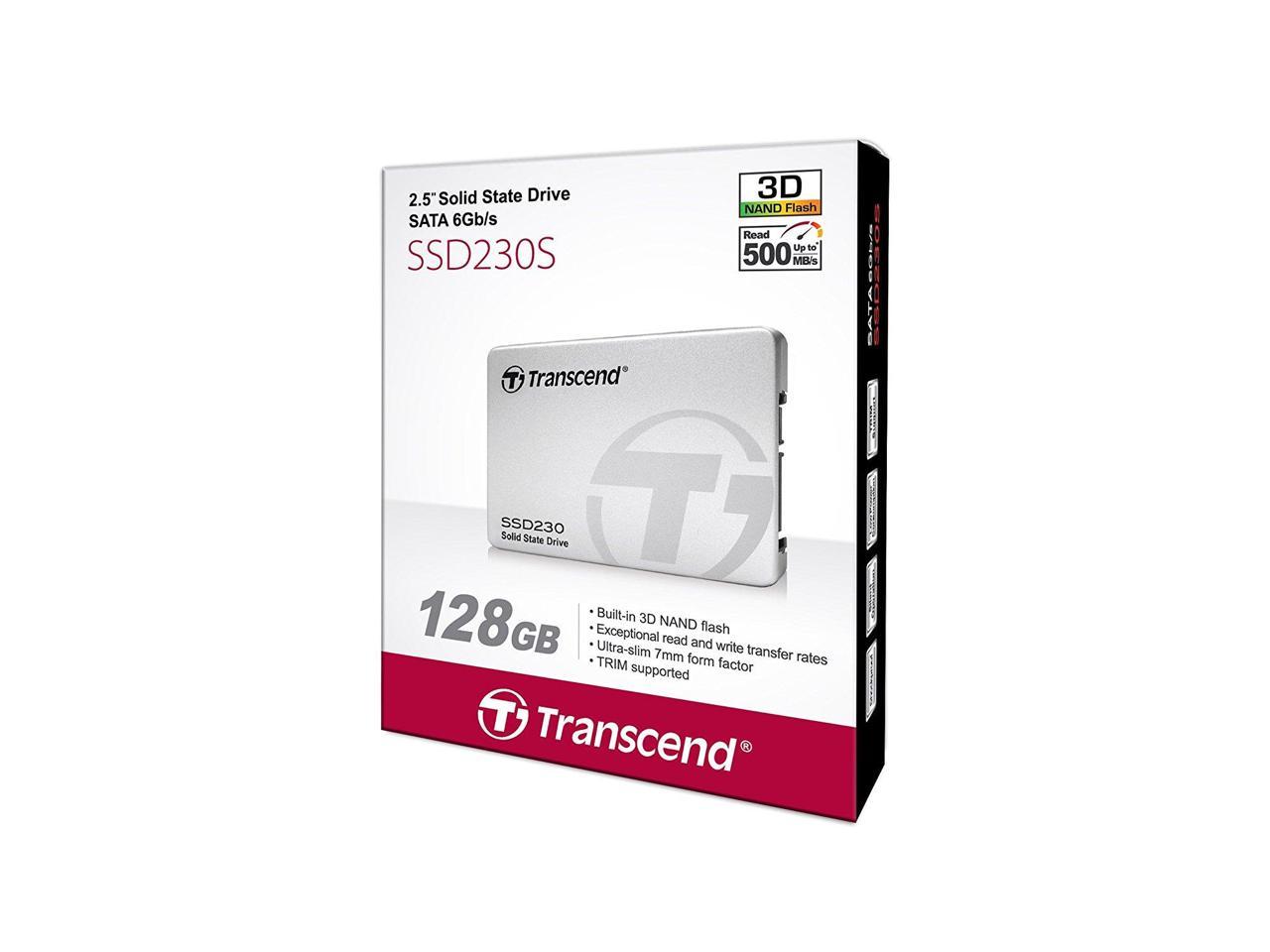 Transcend SSD230 2.5" 128GB SATA III 3D NAND TLC Internal Solid State Drive (SSD) TS128GSSD230S