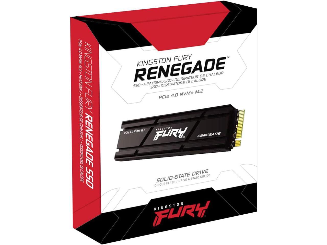 Kingston SFYRSK/1000G Fury Renegade 1TB PCIe Gen 4 NVMe M.2 Internal Gaming SSD with Heat Sink|PS5 Ready|Up to 7300MB/s