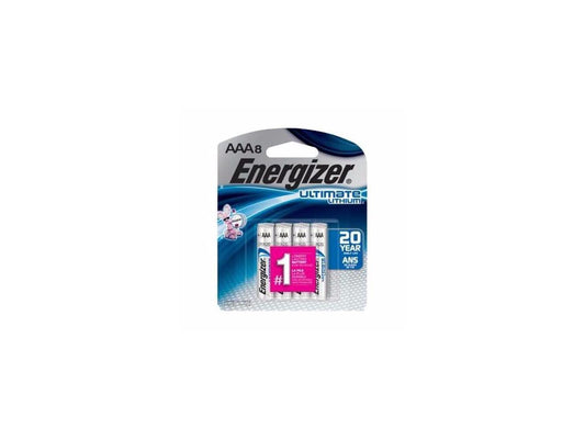 ENERGIZER Ultimate Lithium AAA Battery, 8-pack