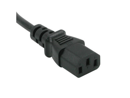 C2G 03130 18 AWG Universal Power Cord - NEMA 5-15P to IEC320C13, TAA Compliant, Black (6 Feet, 1.82 Meters)