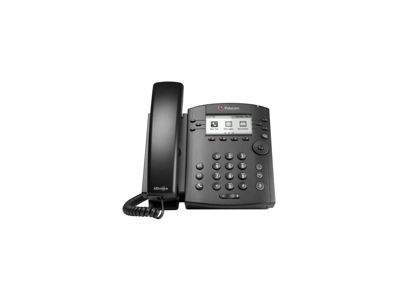 Polycom 2200-48350-025 VVX 311 Corded Business Media Phone System, 6-Line, WW PoE
