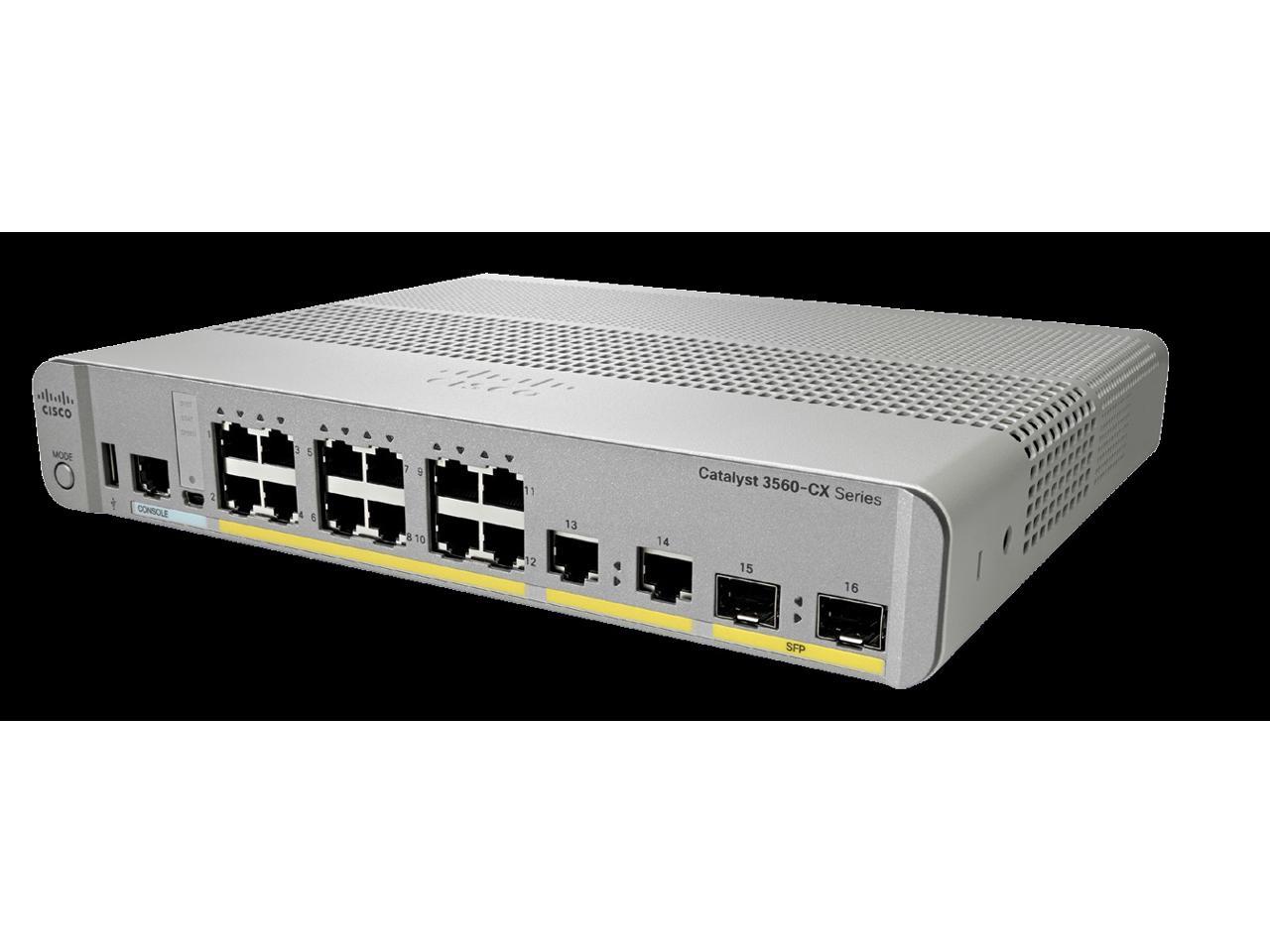 Cisco Catalyst 3560CX-8TC-S - Switch - Managed - 8 x 10/100/1000 + 2 x combo Gigabit SFP - desktop, rack-mountable, DIN